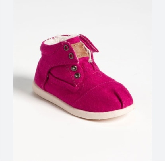 Toms 2 Pairs Baby Shoes- Botas Wool & Canvas - Picture 8 of 8